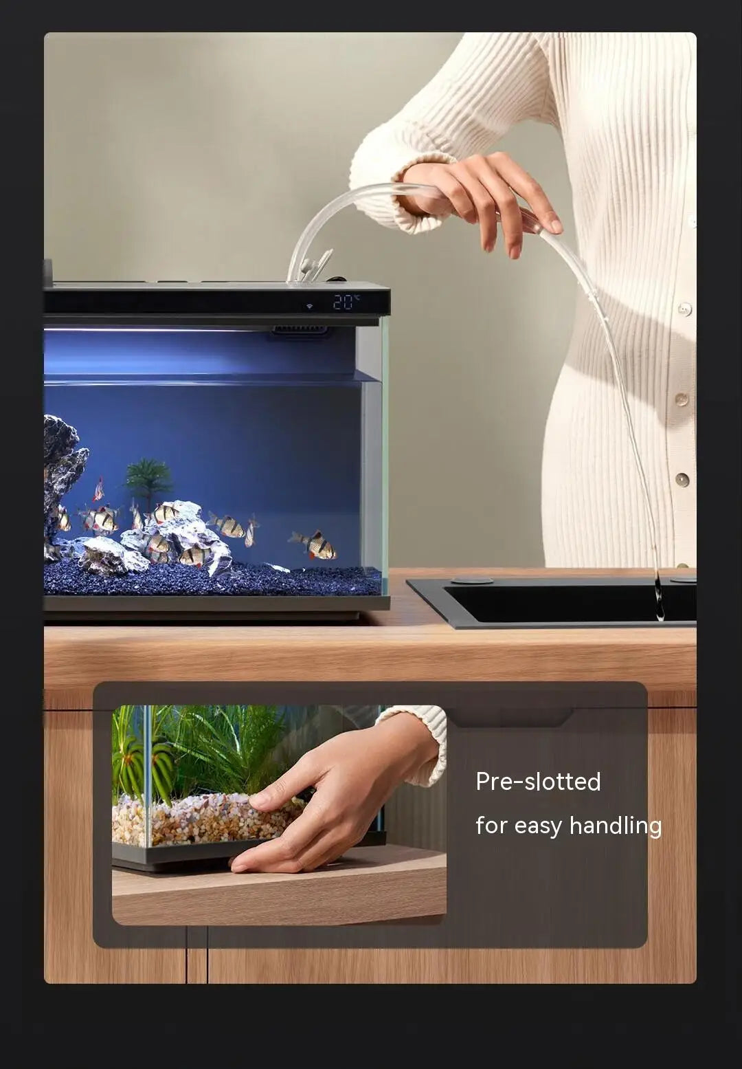 Xiaomi Mijia intelligent fish tank Aquarium Eco-Friendly Work With Mijia APP Aquarium Management Smart Lighting System Light
