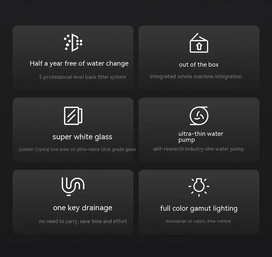 Xiaomi Mijia intelligent fish tank Aquarium Eco-Friendly Work With Mijia APP Aquarium Management Smart Lighting System Light