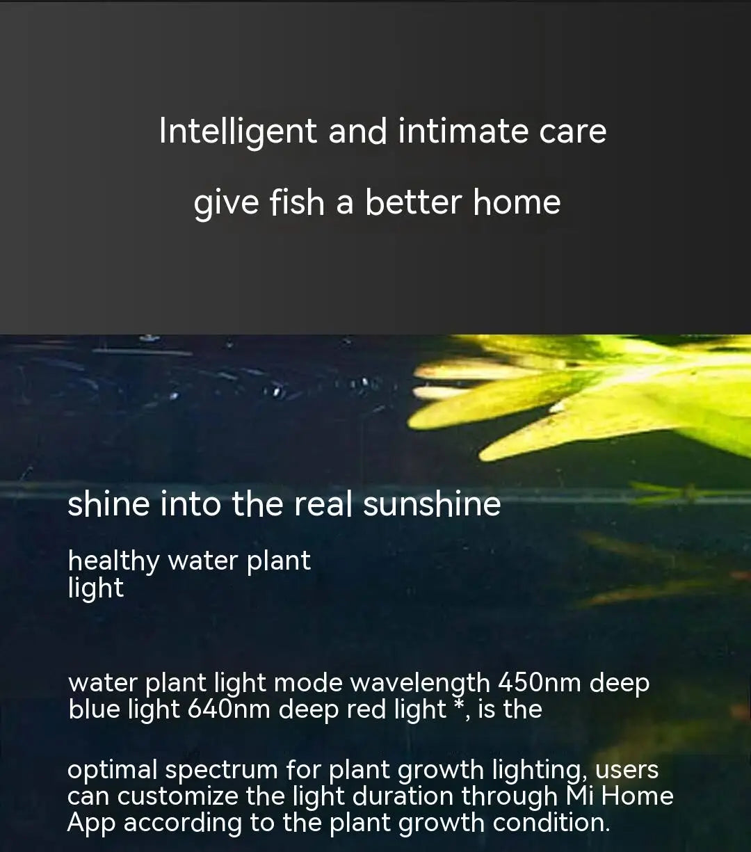 Xiaomi Mijia intelligent fish tank Aquarium Eco-Friendly Work With Mijia APP Aquarium Management Smart Lighting System Light