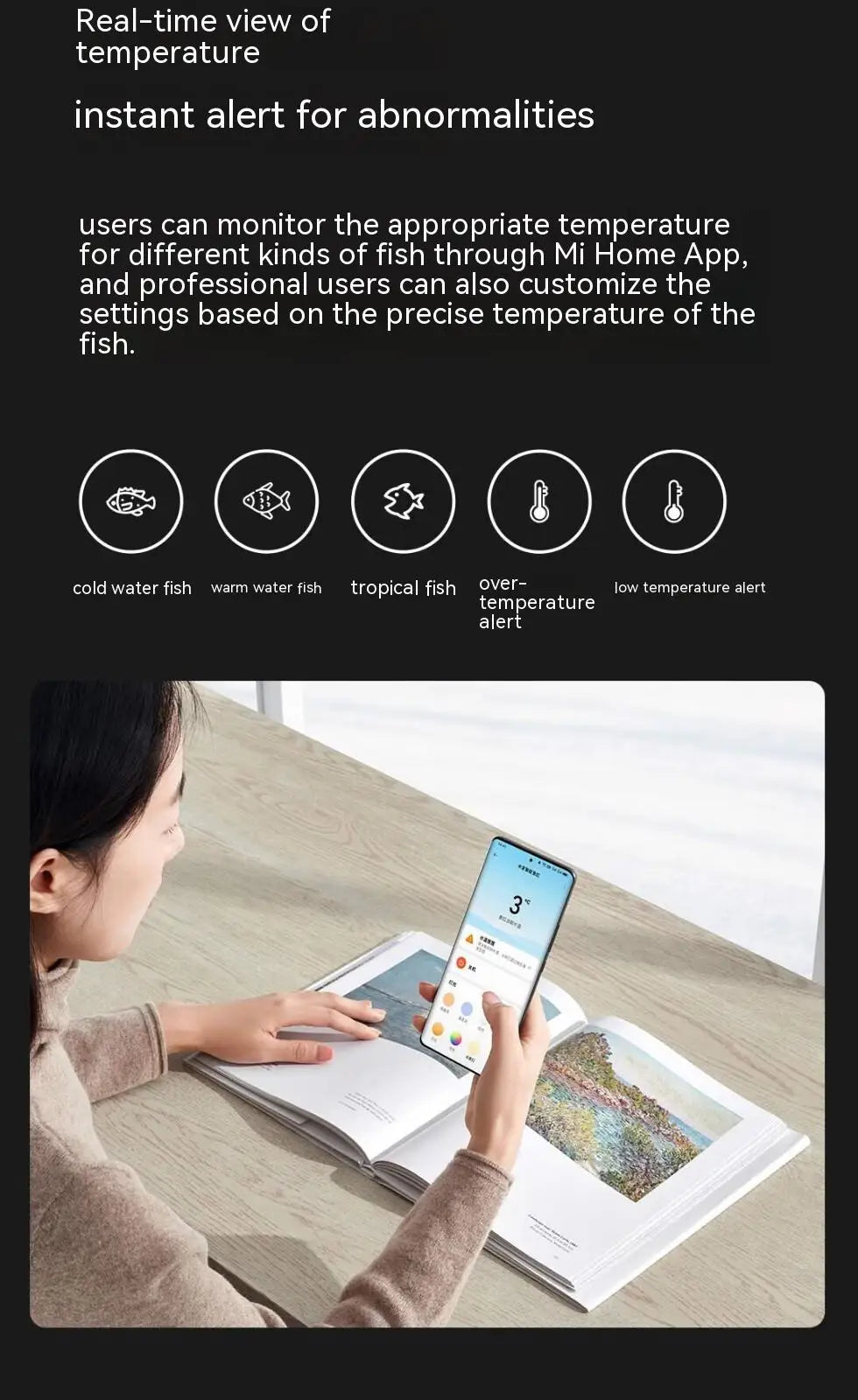 Xiaomi Mijia intelligent fish tank Aquarium Eco-Friendly Work With Mijia APP Aquarium Management Smart Lighting System Light