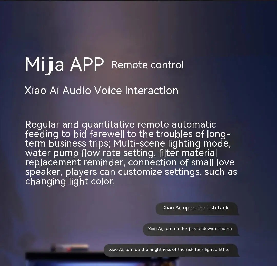 Xiaomi Mijia intelligent fish tank Aquarium Eco-Friendly Work With Mijia APP Aquarium Management Smart Lighting System Light