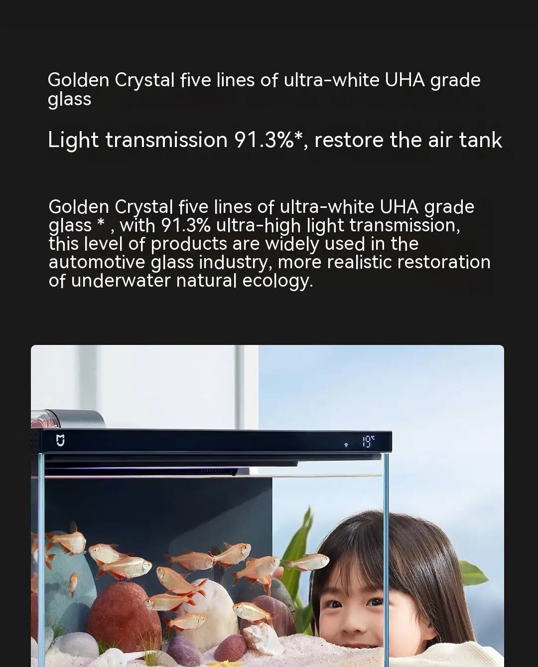 Xiaomi Mijia intelligent fish tank Aquarium Eco-Friendly Work With Mijia APP Aquarium Management Smart Lighting System Light